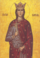 A Greek Orthodox icon of Saint Barbara.