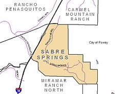 Sabre Springs and neighborhood boundaries