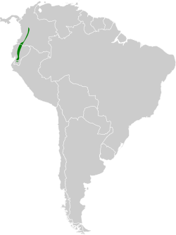 Distribución geográfica del tapaculo del páramo.