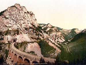 Semmering railway viaduct, around 1900