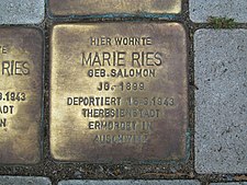 Stolperstein für Marie Ries in Hannover