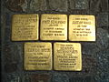 Stolpersteine am Kollegienwall 13/14 vor dem ehemaligen Gewerkschaftshaus, zur Erinnerung an Fritz Szalinski, Wilhelm Mentrup, Heinrich Groos, Heinrich Niedergesäß, Gustav Haas Koordinaten52.2720218.0545501