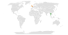 Location map for Thailand and the United Kingdom.