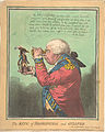 James Gillray: Der König von Brobdingnag und Gulliver. Karikatur aus dem Jahr 1803