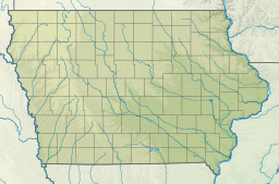 Location of Okamanpeedan Lake in Iowa, USA.