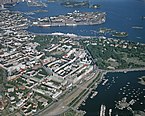 Aerial view of Ullanlinna and Kaivopuisto in the 1970s