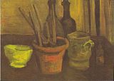 Still Life with Paintbrushes in a Pot, 1884, Private collection (F60)