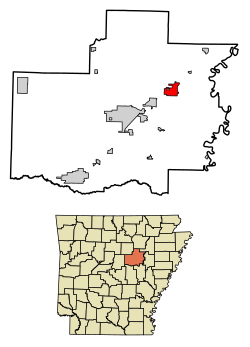 Location of Bald Knob in White County, Arkansas.