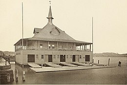 Yale University Boathouse, New Haven, Connecticut, 1874-75.