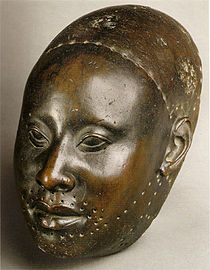 Měděná maska ​​krále Obalufona, Ife, Nigérie, c. 1300 n. l.