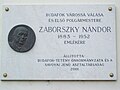 Záborszky Nándor, Savoyai Jenő tér 10-11.