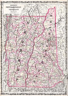 1861 Johnson Map of Vermont and New Hampshire - Geographicus - VTNH-j-62.jpg