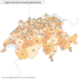 Postleitzahlen-Gebiete in der Schweiz nach den ersten beiden Stellen