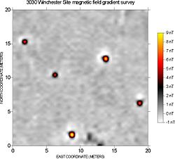 Magnetic gradiometer map of Prehistoric fire-hearths 3030-mag.jpg