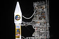 Rakieta Atlas z ładunkiem użytecznym National Reconnaissance Office w owiewce ładunku użytecznego, gotowa do startu