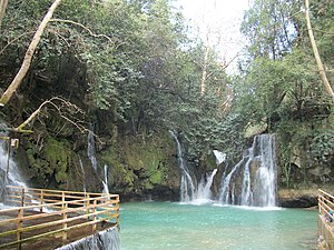 Blue waterfall of Shallalat Al Zarka