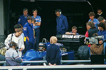 Stefan Bellof en Tyrrell 014 op de Nürburgring 1985