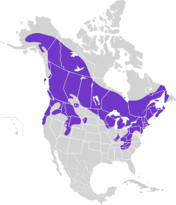 Área de distribución de Bonasa umbellus