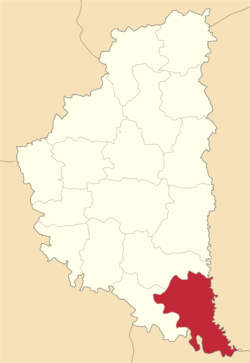 Vị trí của huyện Borshchiv trong tỉnh Ternopil
