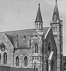 The church in 1875 Brown Memorial Presbyterian Church.jpg