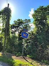 Southbound sign in Helechal, Barranquitas