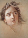 Портрет жены Потифара (?). Эскиз. 1737. Бумага, пастель. Частное собрание