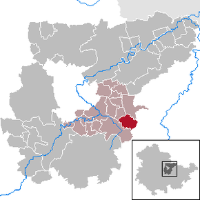 Poziția Döbritschen pe harta districtului Weimarer Land