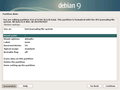 Screenshots of Debian Graphical Installer