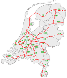 Europavägar i Nederländerna.