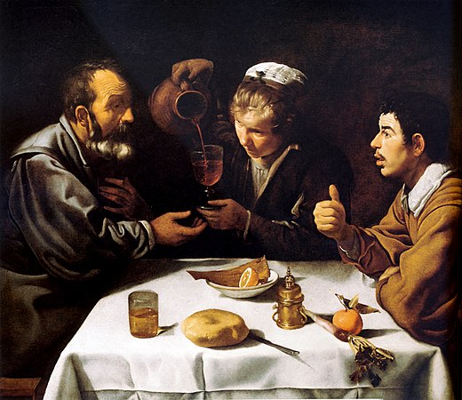 《農夫嘅午餐》（The Farmers' Lunch） 委拉斯蓋茲（Velázquez），1618 年