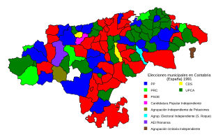 Elecciones municipales de 1991 en Cantabria