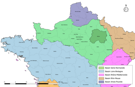 Le département de la Marne est entièrement dans le bassin hydrographique Seine-Normandie.