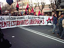 Anarchist march in Valparaiso, 2005 Fel chile en valparaiso 2005.JPG