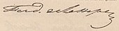 signature de Ferdinand de Lesseps
