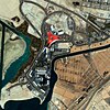 Satellite image of Ferrari World in Abu Dhabi by DubaiSat-1