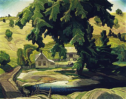 Fazenda, Haliburton, óleo sobre cartão, 1940, coleção de arte canadense McMichael, Kleinburg