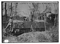 Kriegsbeschädigte Lokomotive an der Somme