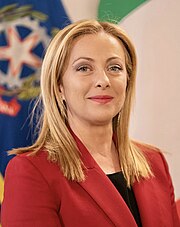 Giorgia Meloni, Prime Minister since 2022 Giorgia Meloni Official 2023 (cropped).jpg