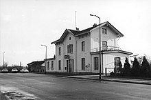 Het oude stationsgebouw in 1970