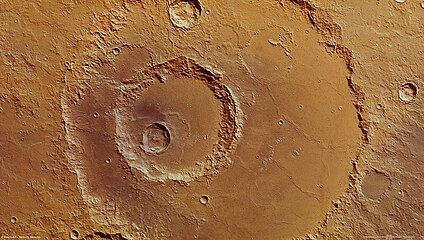 欧空局火星快车号拍摄的彩色照片。