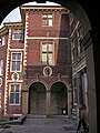 Ham House, upstream from Richmond-on-Thames: the loggia to the left if facing the portal situated on right of the image