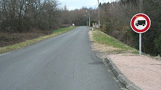 Exemple d’utilisation du panneau B8 seul sur une route