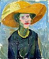 Dame mit gelbem Hut, 1920.