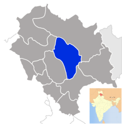 Location of Kullu district in Himachal Pradesh