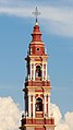 Vista de la torre de la iglesia.