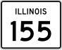 Illinois Route 155 marker