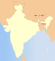 Thumbnail map of India with Meghalaya highlighted