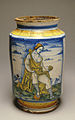 Кераміка Фаенци. Альбарелло, керамічний контейнер для трав і мазей, до 1520 р.,Художній музей Волтерс, США