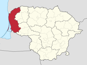 Localisation de Claipède en Lituanie