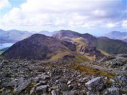 Looking north to Knocknahillion (left), and Letterbreckaun (middle)